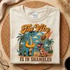 The Vibe Is In Shambles Shirt, Funny Dinosaur Beach Tee, Sarcastic Gift, Retro Dino T-Shirt, Humor Graphic Tee, Gift For Her Him