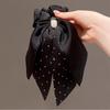 Korean Satin Rhinestone Scrunchie - Girlish Ponytail Hair Tie Elastic Band