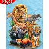 5D DIY Алмазная картина животное Жираф Алмазная вышивка Лев Тигр фотографии стразами мозаика домашний декор