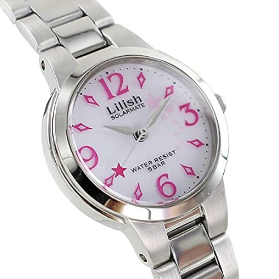 Lilish Женские солнечные часы Citizen Серебряный браслет H027-902 Наручные часы