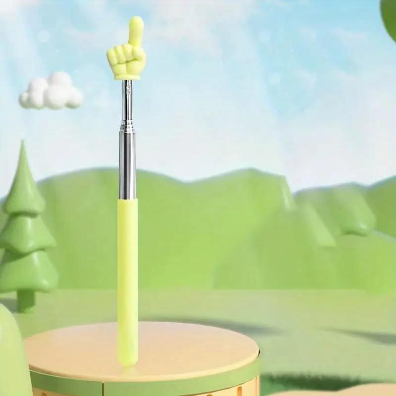 Телескопическая палочка для чтения на палец, хлыст, командная палочка, нажмите, чтобы прочитать, учебные пособия, инструмент для учителей в классе, указательная палочка