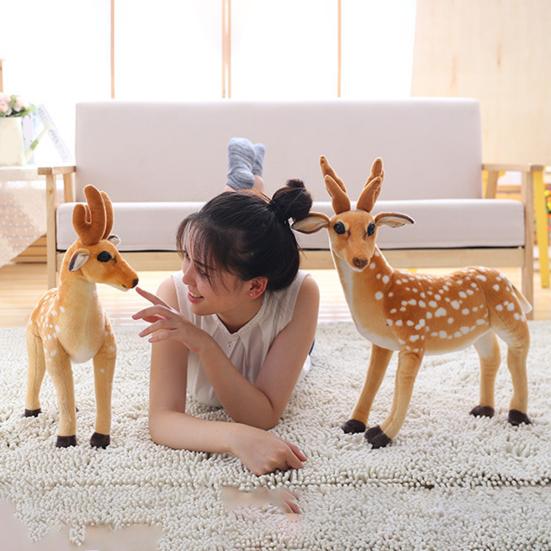 Плюшевая игрушка Олень Мягкая набивка ПП-хлопком Имитация животного Кукла Рождество