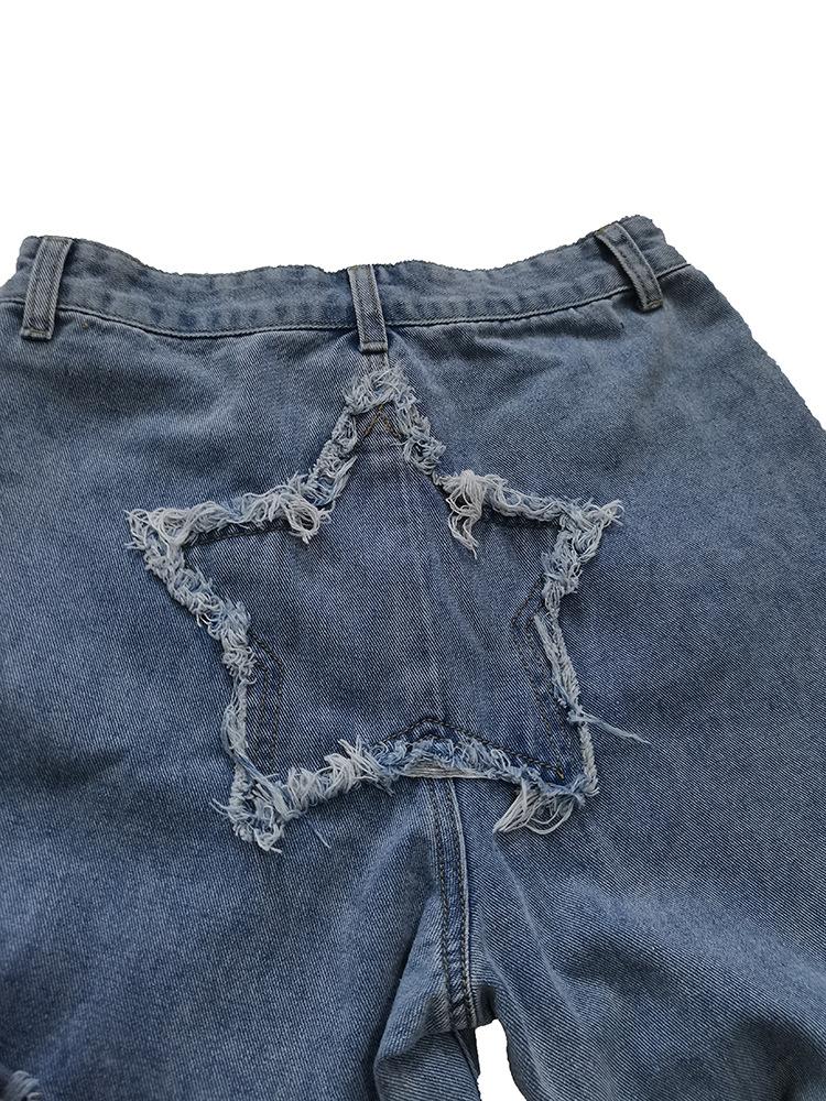 Сексуальные рваные мешковатые джинсы с кисточками для женщин