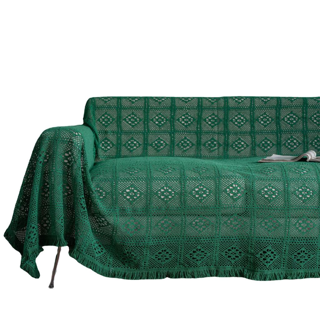 Изысканное покрывало для дивана Многофункциональное покрывало Американский кантри хлопковая нить ажурное ретро бежевый прямая поставка от фабрики