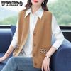 Autumn Women's Vest Cardigan Sweater Loose and Fashionable Vest Knitted Top Spring and Autumn
