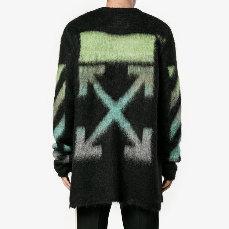 Свитер OFF WHITE Свободный крой Мужской Сине-зеленый OMHA036F176500041040