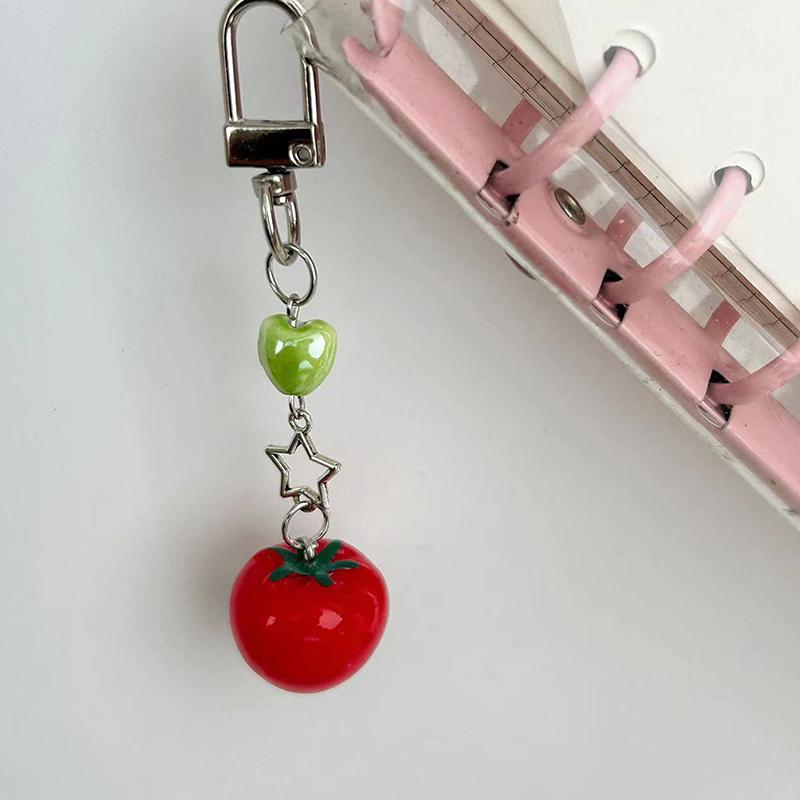 Имитация томатной звезды мобильный телефон цепочка шнурок сладкий свежий брелок для женщин сумка для камеры анти-потеря кулон подарок на день рождения