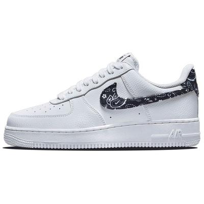 Air Force 1 07 Essentials Черные женские кроссовки с пейсли Белые DH4406-101