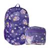 Hatayama Shoji Folding Backpack Watercolor Flower Kuromi H38 X W28 X D13cm 33202302