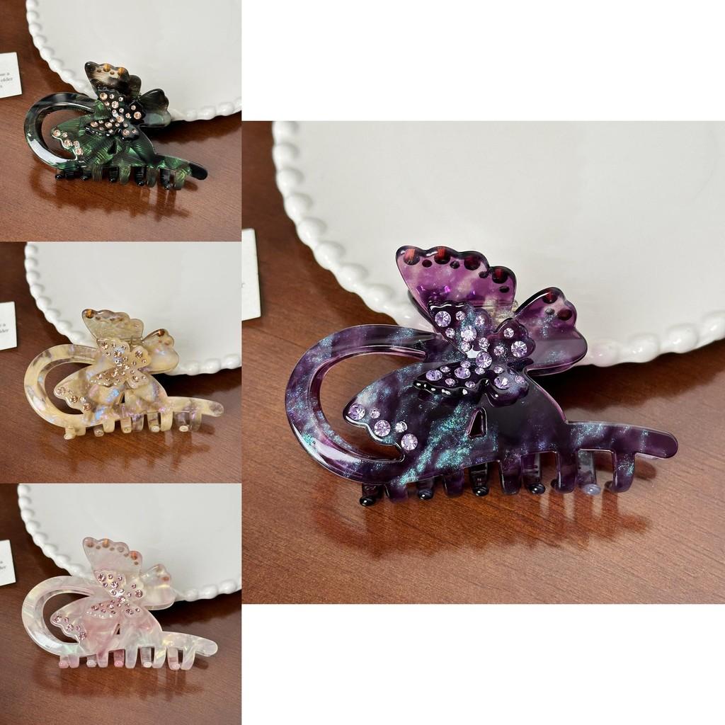 Hair Butterfly Highquality Clip With Rhinestone Details For Sophisticated Styling