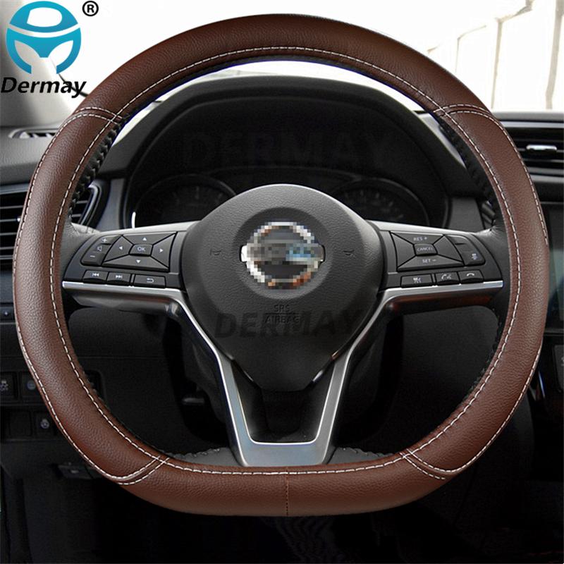 D-образный чехол на руль из искусственной кожи для Nissan Rogue/Rogue Sport 2016 2017 2018 X-Trail 2017-автомобиль