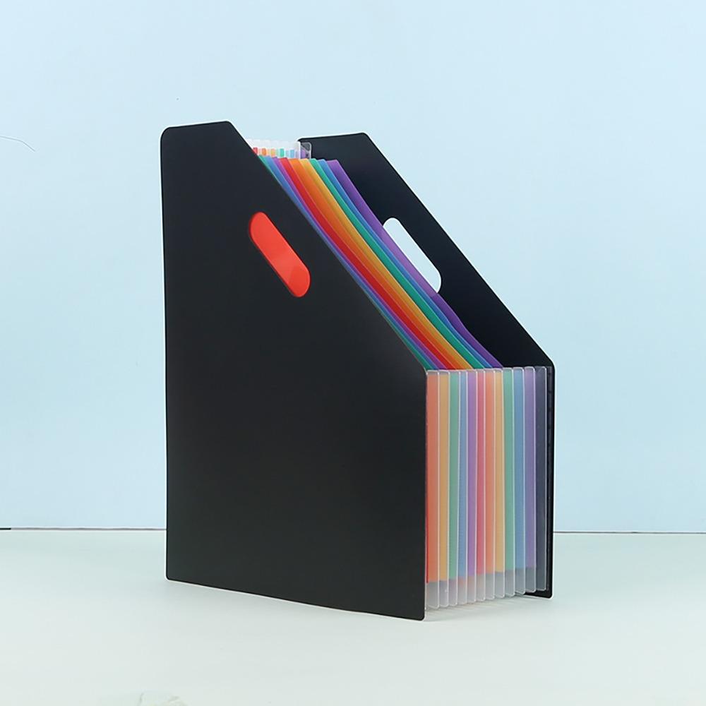 Folder A4 Expanding Organ Bag Diagonal Mouth Rainbow Color Document Holder Briefcases