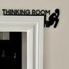 1Pc Modern Metal Toilet Door Sign - Thinking Room Wall Mount Sculpture, Home Decor Artwork, Decorative Door Frame Pendant