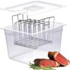 11L Sous Vide Container Kit - Lid & Racks with Dividers - Fits Anova, Joule, Instant Pot