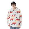 Мужская толстовка с капюшоном Li Ning Paris Fashion Week Half-Zip Casual Sports Printed Hoodie Off-White AWBQ015-3