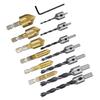 Набор из 23 сверл для проделывания отверстий, нержавеющая сталь, латунь, шестигранник 1/4 дюйма, круглый хвостовик 3/8 дюйма, набор сверл-зенковок