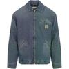Carhartt WIP Дизайн на молнии Свободная Удобная Логотип Обычный Длинный рукав Поло Прямая Джинсовая куртка Унисекс Куртка I03625901B703