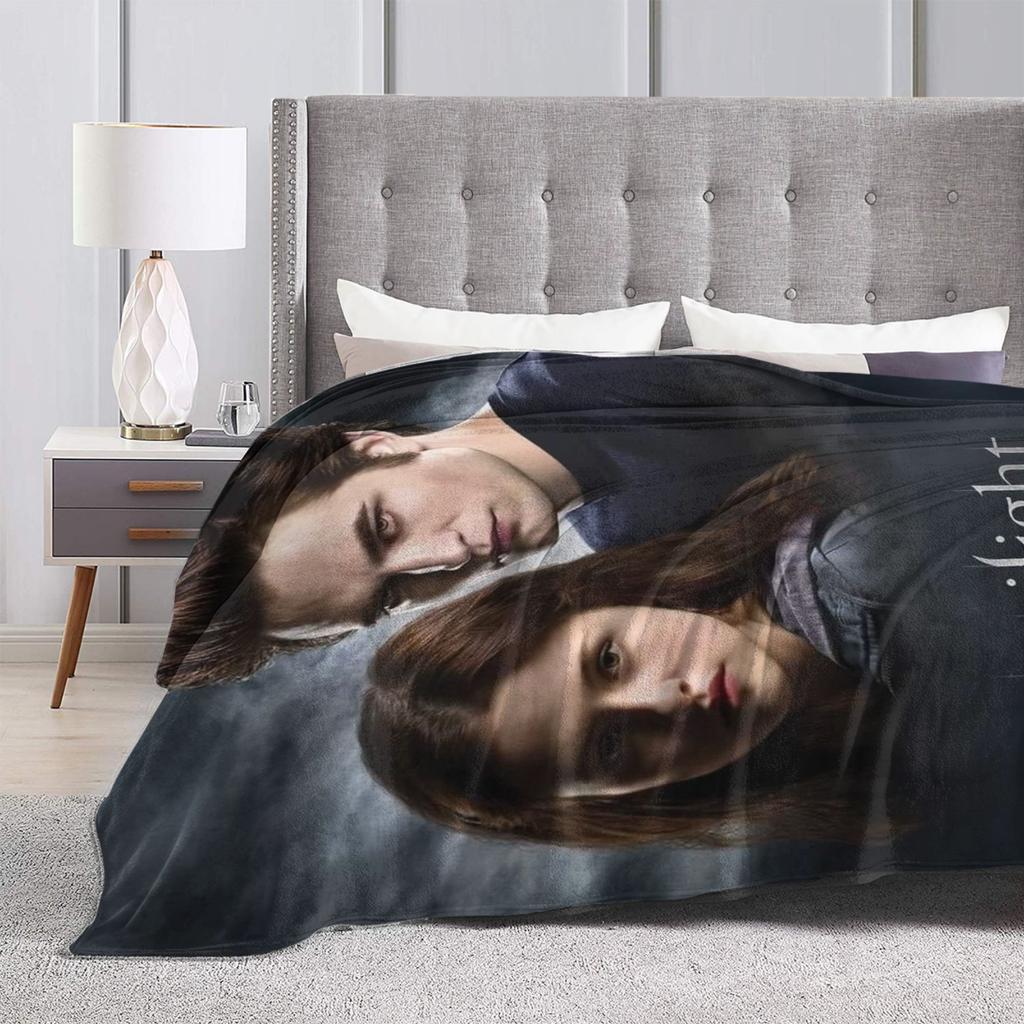 The Twilight Edward Bella Soft Warm Blanket Travel Plush Throw Blanket Aesthetic Couch Chair Flannel Bedspread Sofa Bed Cover