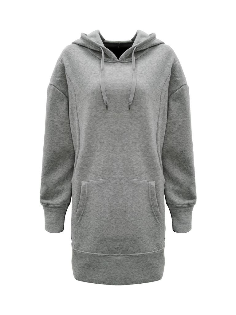 2025 Influencer Autumn/Winter Women's Solid Color Loose Fleece Hoodie