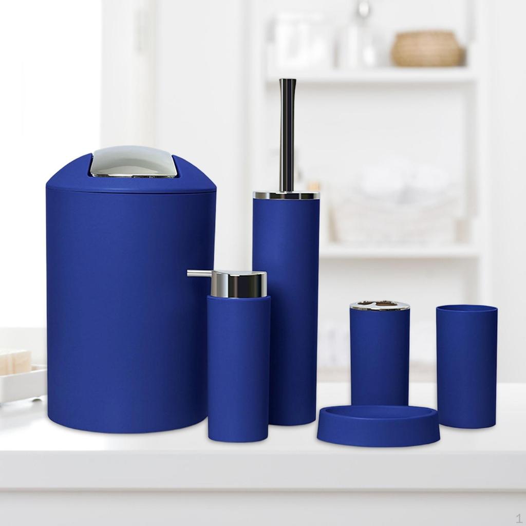 Набор из 6 предметов аксессуаров для ванной комнаты, принадлежности, легко чистить, для дома, квартиры, мыльница