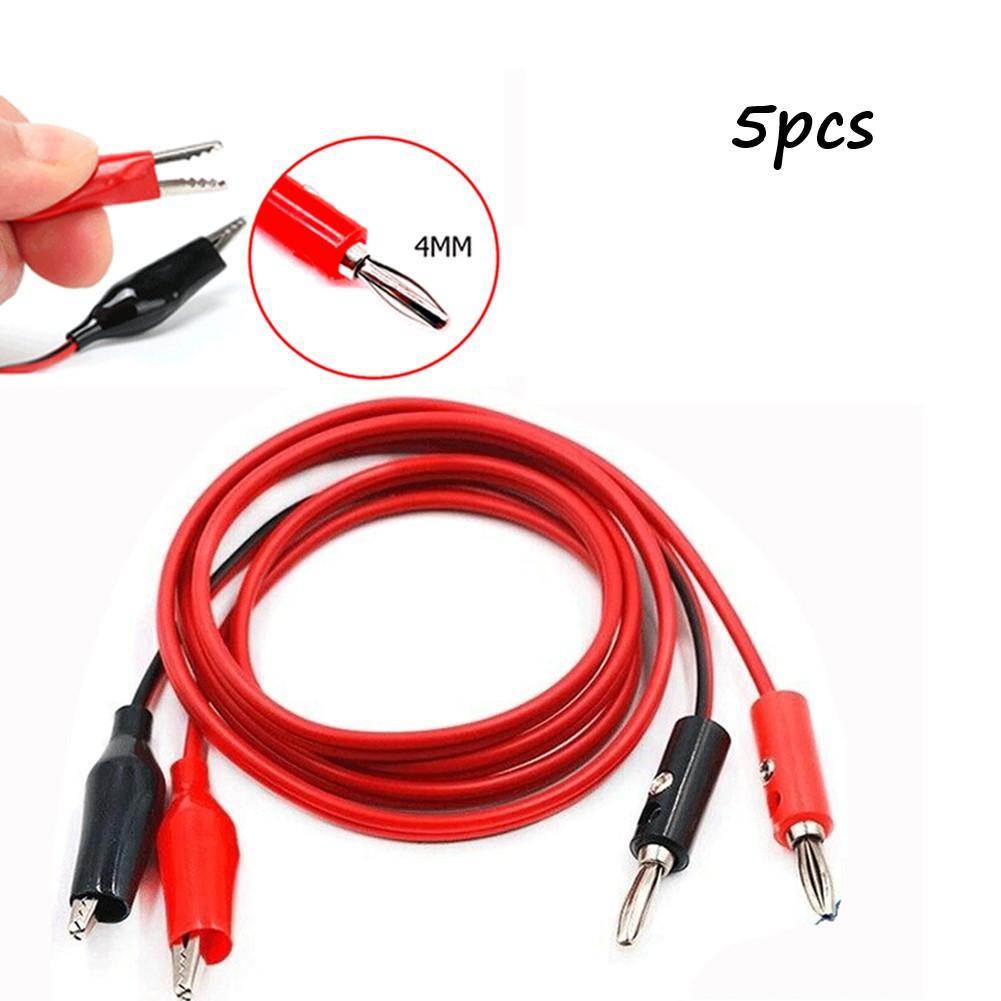 Test Cord Clip for versatile Electrical Testing Equipment for alligator Probe Test Cord Clip to Banana Probe Cable (1/2/5PCS)