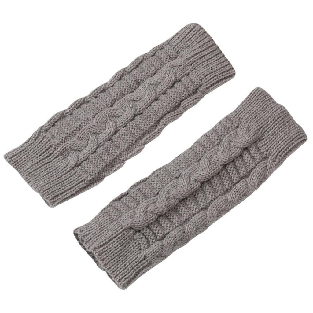Short Twist Fashion Gloves for Men and Women In Autumn and Winter New Korean-style Knitted Woolen Half Finger Exposed Warm Wrist Guards