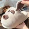 Мультяшные хлопковые тапочки для женщин, осенне-зимние, на толстой подошве, новые домашние теплые хлопковые тапочки для помещений