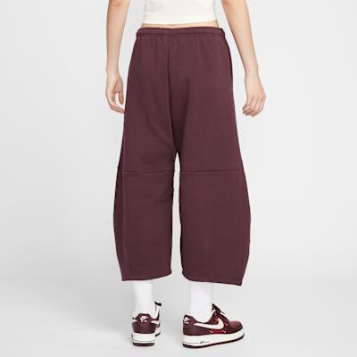 Nike Спортивные брюки Phoenix Fleece для женщин, свободные, со средней посадкой, фасона "бочка"