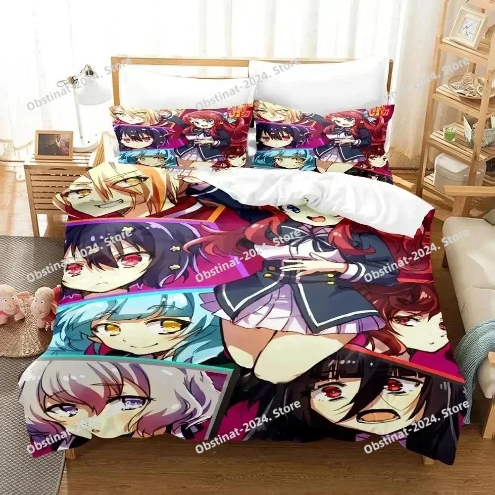 Аниме Зомбилэнд Сага Комплект постельного белья С принтом Одеяло Покрывало Наволочка 3 предмета Комплект Детский Взрослый Размер