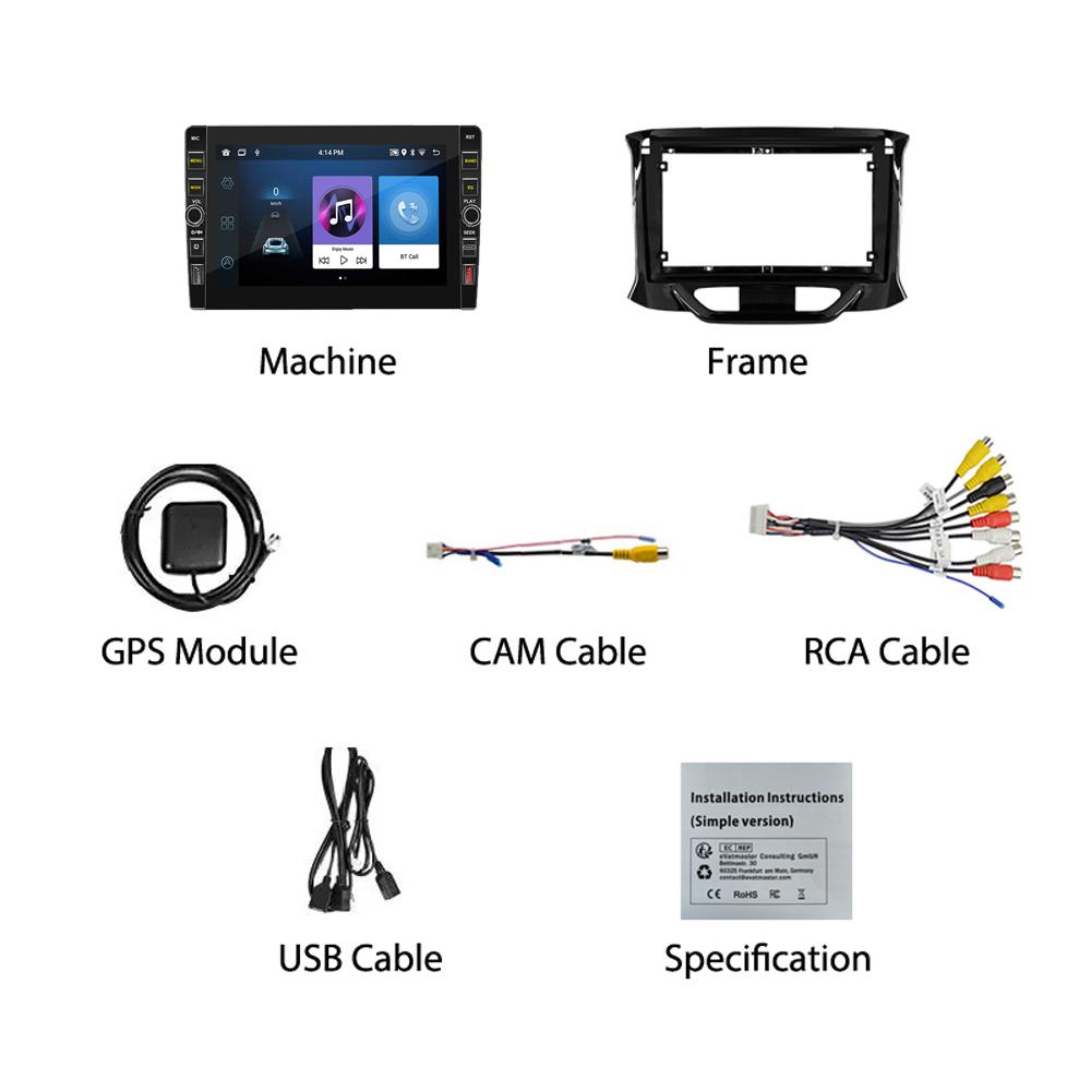 8-дюймовый 2 Din автомобильный стерео радио на базе Android для LADA Xray 2015-2019 с кнопочной ручкой GPS-навигация мультимедийный видеоплеер 1 + 32 ГБ