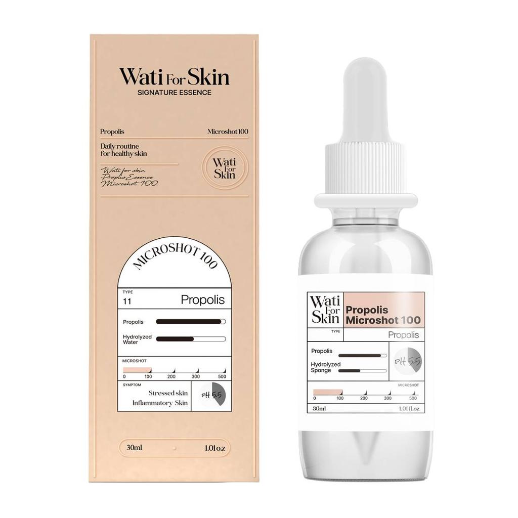 WATI FOR SKIN Skin Essence Microshot 100, 12 Types/ 30ml, Anti-Aging, Moisturizing, Korean Cosmetics, Kbeauty, Sample