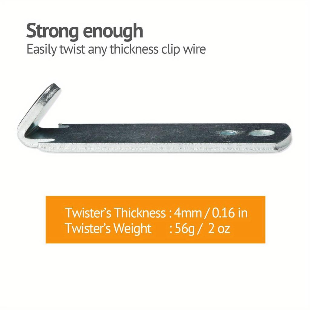 1 шт. Инструмент для скручивания проволоки для забора для клипс для Т-образных столбов, Экономия времени, Инструменты для колючей проволоки, Легко использовать, Достаточно прочный, чтобы скрутить любую проволоку для забора