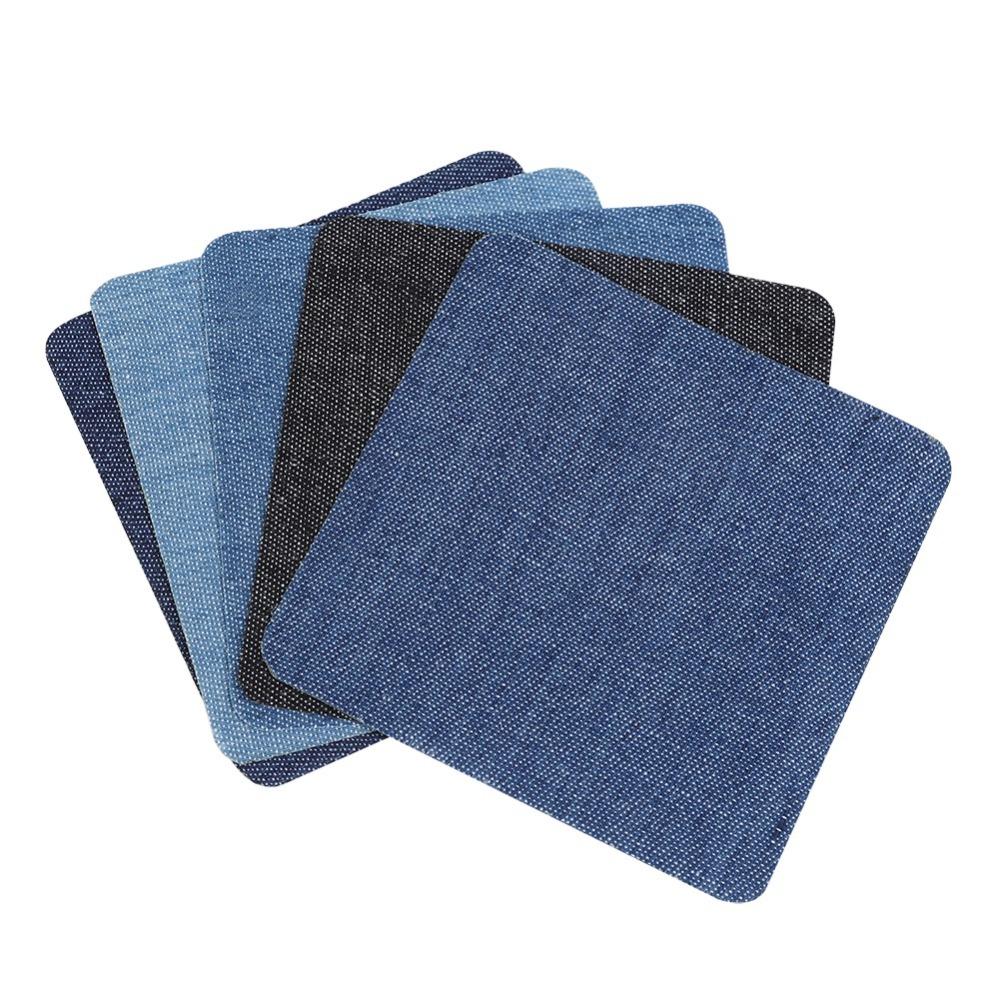 25PCS Blue Denim Patches No Sew Sewing Patches Decoration Set Cloth Patches  Home Use