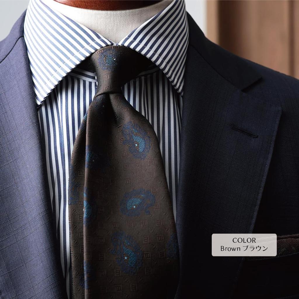 [Y&TAILOR] Галстук, Сделано в Киото, Сделано в Танго, Крупный Узор, Квадратный, Мелкий Узор, Серия с Пейсли-плетением, 100% Шелк, Высококачественный, Сделано в Японии,