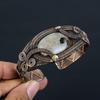 Rock Calci Gemstone Jewelry Pure Copper Wire Wrapped Handmade Cuff/Bangle