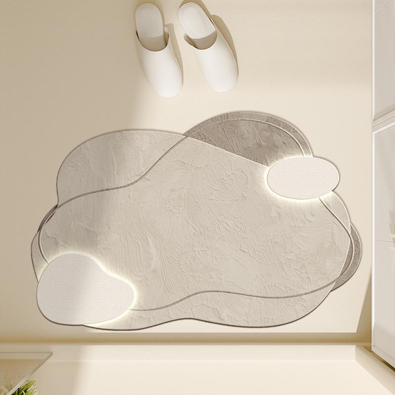 New Bathroom Absorbent Mat Light Luxury Advanced Sense Non-slip Mat Toilet Toilet Door Quick Drying Mat