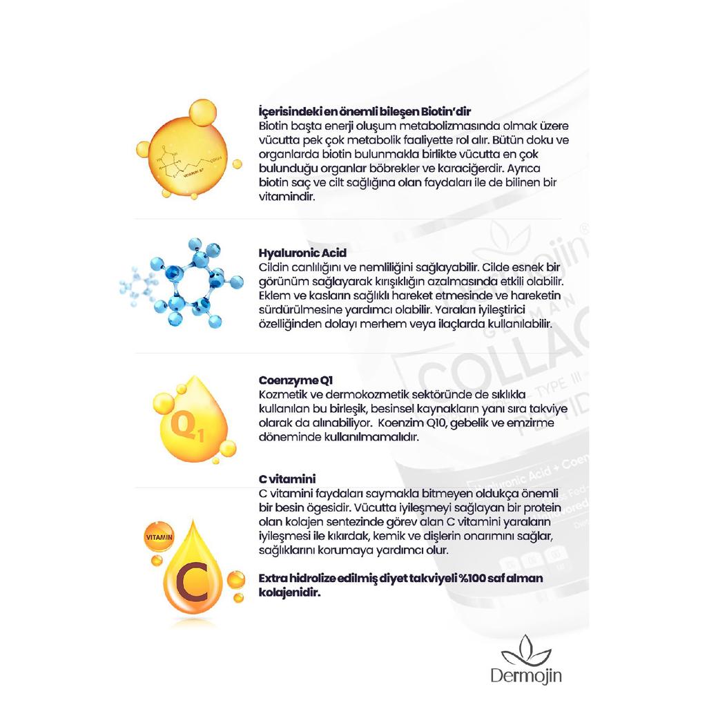 3 коробки - 100% чистый немецкий коллаген в таблетках, содержащий биотин, коэнзим Q10, гиалуроновую кислоту, витамин С