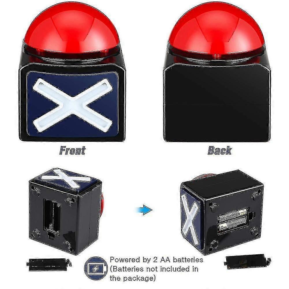 4pcs Game Buzzer,game Buzzer Alarm Sound Play Button With Light Trivia Quiz Got Talent Buzzer Game