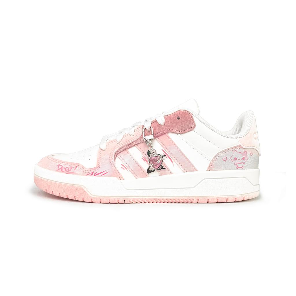 Adidas ENTRAP Rose Dream Synthetic Leather Lightweight Height Increasing Coverage Low top Skateboard Shoes Unisex IE3904(Team2407-SBOX)