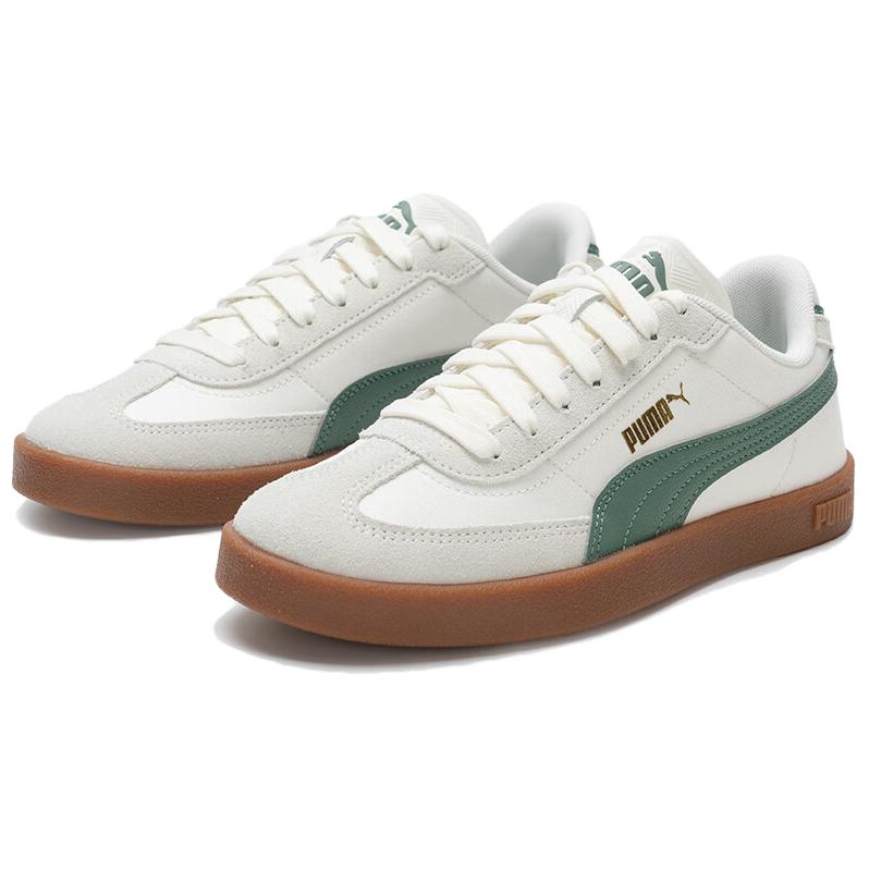Puma Club 2 Era Canvas Модные Удобные Тонкая Подошва Прочные Низкие Кеды для Скейтбординга Унисекс Кроссовки Белый Зеленый 404428-01