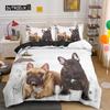 Bulldog Bedding Set Pet Animal Dog Duvet Cover for Kids Adult Bedclothes Covers Comforter Sets Cute Bed Sheets