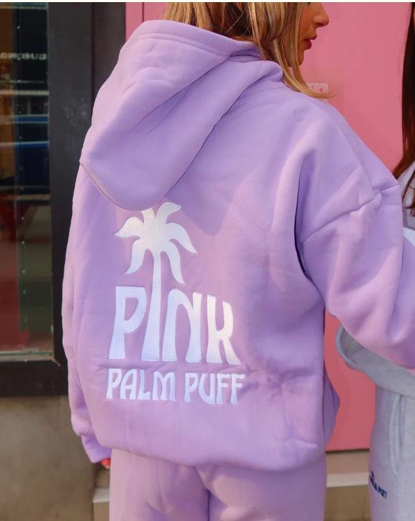 Худи европейского размера с вышивкой «Кокосовая волна» и рукавами со спущенным плечом