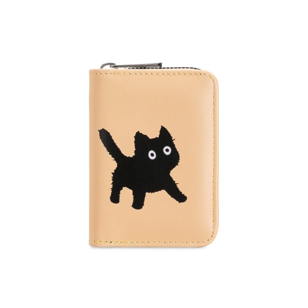 New Cat Short Wallet Large Capacity Multi Slot Coin Purse Zipper Multi Functional Money Bag