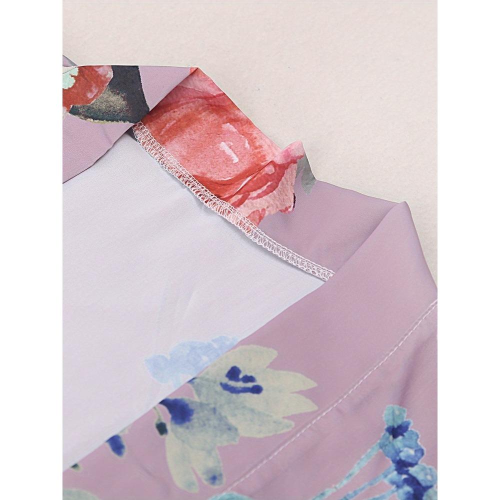 Кимоно с цветочным принтом павлина, свободные халаты с длинными рукавами и поясом, женские купальники и одежда