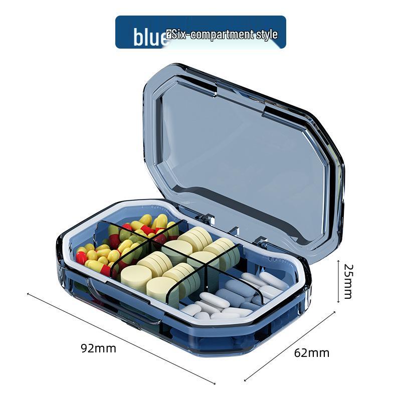 Portable 7-Day Large Capacity Pill Box with Splitter
