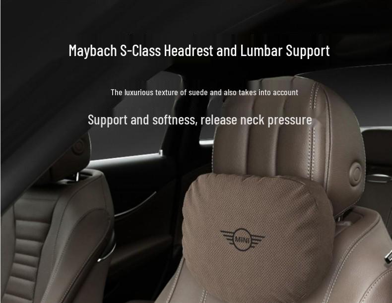 Перфорированная замшевая поясничная подушка для подголовника BMW MINI Cooper F55/F56