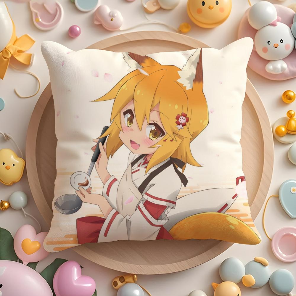 The HHelpful Fox SSenkosan Cushion Cover Plush Fabric Soft DoubleSided Printed Sofa Warm Winter Home Gift Pillow Cover