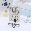 10Pcs Elegant Glasses Design Tables Sign Holders, Unique And Modern Design For Enhancing Wedding And Party Decors