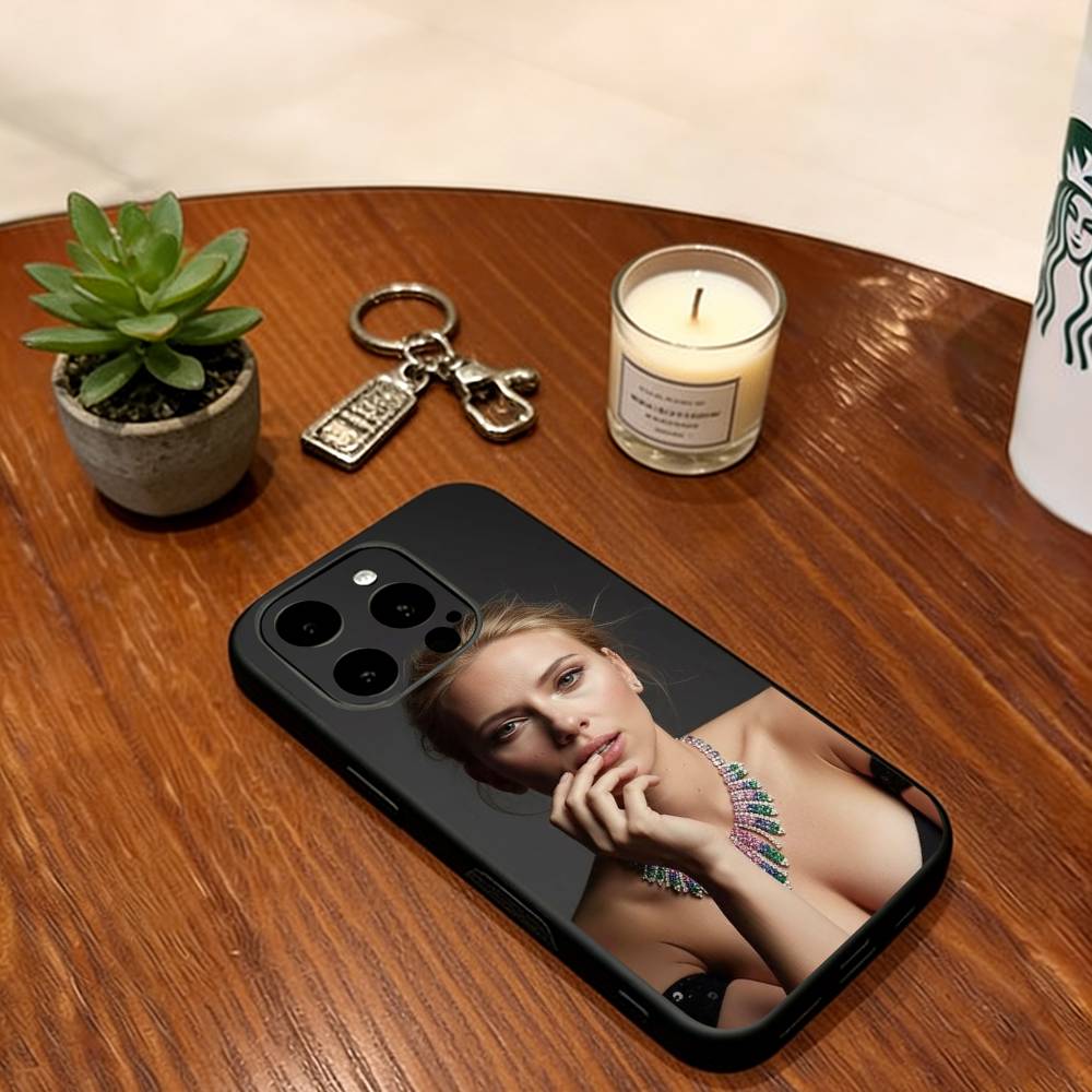 Scarlett Johansson Phone Case Soft Silicone black For IPhone 17 16 15 14 13 12 11 X XR Plus Pro Max Plus