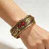 Wide Open Adjustable Bracelet Open Adjustable Turquoises Feather Cuff Bangles  Women